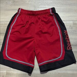 Reebok Red and Black Performance Basketball Shorts Size M